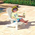 thumbnail image 3 of Kid's Wooden Adirondack Chair: White-Colored Outdoor Patio Furniture, Ideal Gift for Ages 3-8, 3 of 6