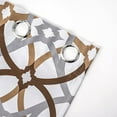 thumbnail image 2 of DriftAway Alexander Thermal Blackout Grommet Unlined Window Curtains Spiral Geo Trellis Pattern, 2 Panels, ,52" x 84", Brown, 2 of 6