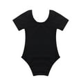 thumbnail image 2 of inhzoy Kids Basic Ballet Leotard Ballet Dance Gymnastics Bodysuit Dancewear Black (Girls 6), 2 of 5