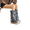 blue, variant on Women's Graffiti Canvas Slouch Boots, Folded Cuff Stacked Ankle Booties