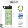 thumbnail image 4 of Yiaed Spring Gnomes Print Water Bottle with Straw Lid, Stainless Steel Double Wall Insulated Water Bottle | Leak-Proof and Spill-Proof Water Bottle, 4 of 8