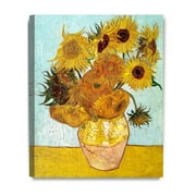 DECORARTS - Twelve Sunflowers, Vincent Van Gogh Art Reproduction. Giclee Canvas Prints Wall Art for Home Decor 20x16"