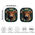 thumbnail image 3 of Yuyamidu Highland Cow Car Windshield Sunshade for Sedan SUV Truck Van 2 Pieces Green Leaf Auto Front Windshield Sun Visor St. Patrick's Day Front Window Heat Reflector Block, 3 of 5