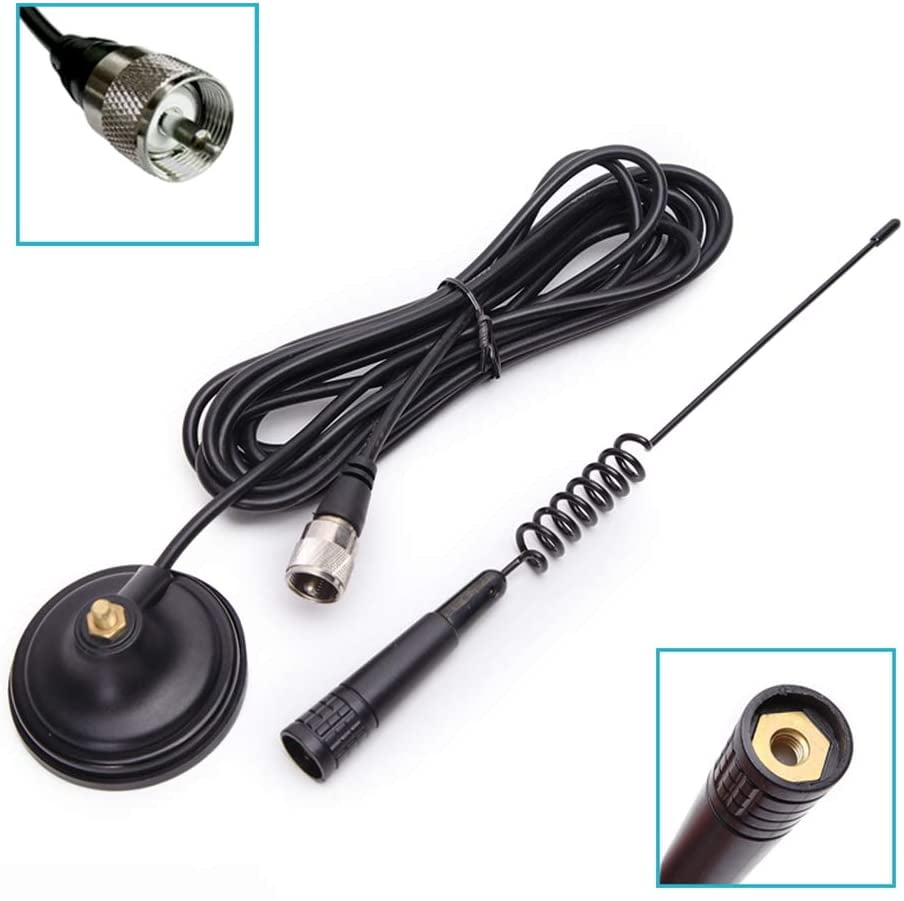 CB Antenna for CB Radio 27 Mhz with 4M RG-58U Cable Antenna Full Kit with PL259 Connector Magnetic Antenna for Citizen Band Radio 