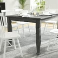 thumbnail image 4 of BizChair 60" Solid Wood Dining Table with Turned Wooden Legs, Commercial Grade Heavy Duty Rectangle Wood Table for 6, Antique Gray Finish, 4 of 12