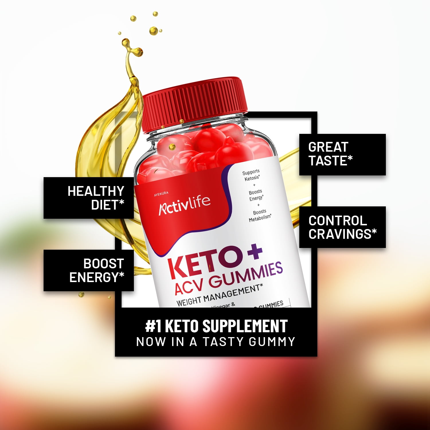 Activlife Keto ACV Gummies Advanced Formula, 3 Pack, 180 Gummies