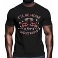thumbnail image 2 of Camisetas gráficas informales de manga corta con diseño de reno y copo de nieve para hombre, 2 of 8