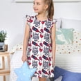 thumbnail image 4 of Balery Red Wine Glass Bottle Camisón de princesa para niñas, pijama de algodón con mangas abullonadas, suave y bonito.-X-Large, 4 of 6