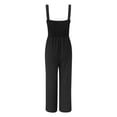 thumbnail image 4 of YFELWZ Combinaisons Sans Manches pour Femmes Grande Taille Petite Régulière T-Shirt Décontracté Ample Noir S, 4 of 5