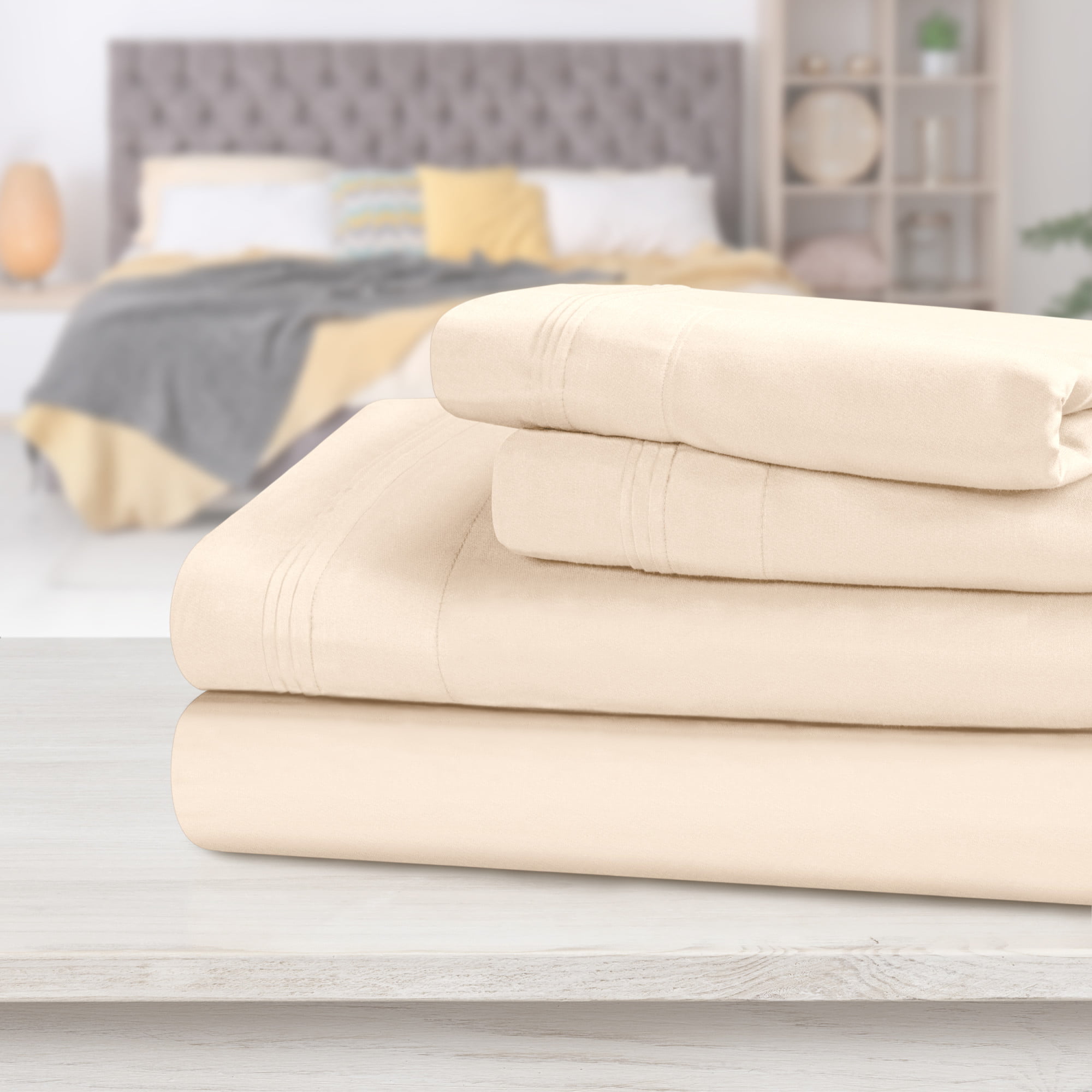 400TC Egyptian Cotton 1pc FITTED SHEET Custom Deep Pocket Percale Coffee 