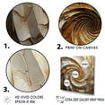 thumbnail image 3 of Designart "Serene Beige Pottery Spirals I" Abstract Spirals Floater Framed Canvas Prints, 3 of 5