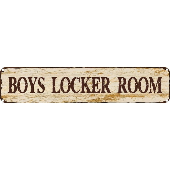 Vintage Tin Sign Retro Metal Wall Decor BOYS LOCKER ROOM Rustic Aluminum Plaque for Home,Bar,Kitchen,Garage,Man Cave 4x16 Inch