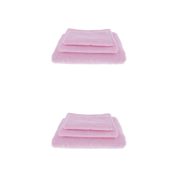 Juego de Toallas de Baño Billuyoard Toalla de Baño Súper Toalla de Mano y Toallita Rosa Claro