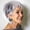 Grey, variant on JAZZ STAR Short Grey Wigs for Women Pixie Cut Wigs with Bangs Fluffy Layered Ombre Gray Wigs