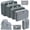 9 Pcs Gray, variant on 9 Pcs Set Travel Organizer Storage Bags Suitcase Packing Cubes Set Cases Portable Luggage Clothes Shoe Tidy Pouch Folding