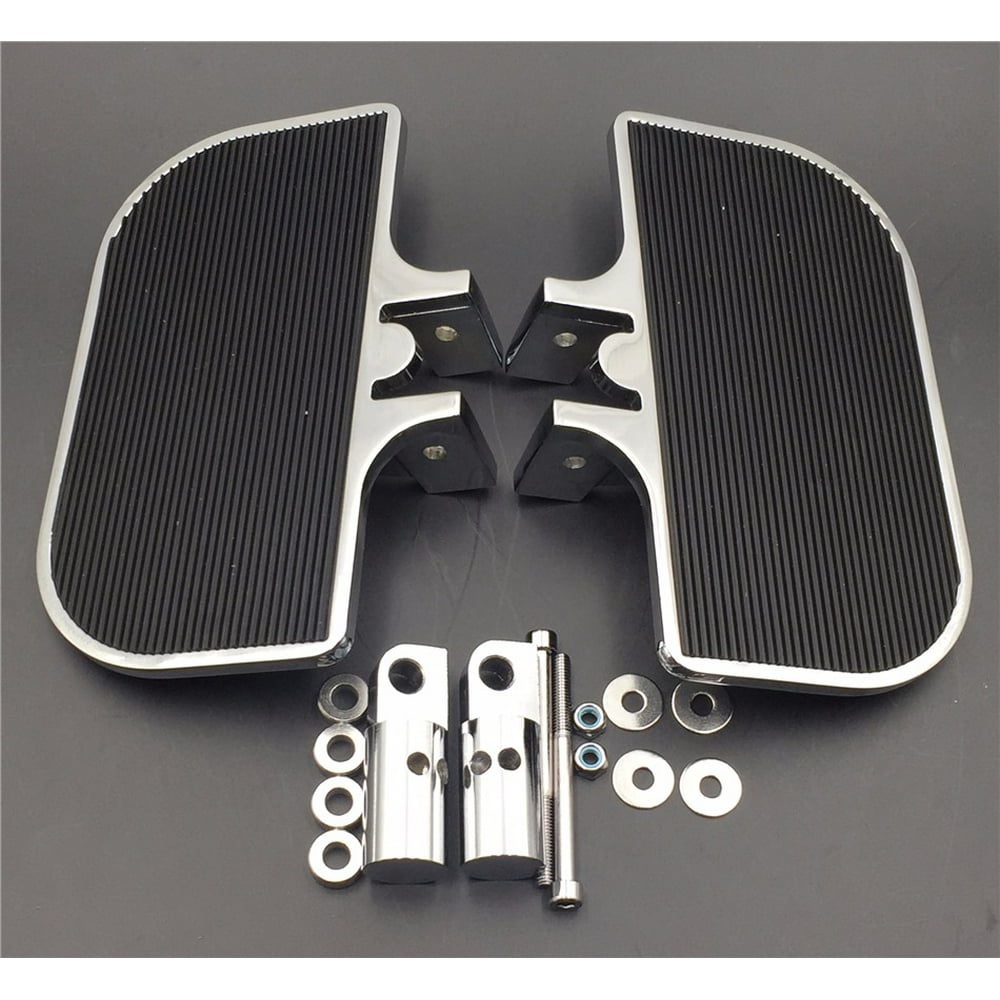 HTTMOTOR Motorcycle Chrome Passenger Mini Floorboards Rear Footboards