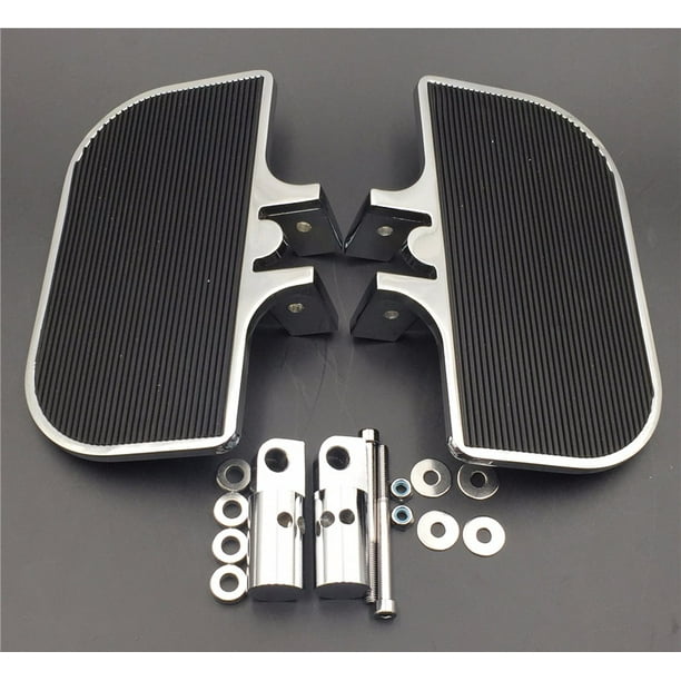 HTTMOTOR Motorcycle Chrome Passenger Mini Floorboards Rear Footboards
