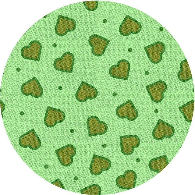 Ahgly Company Tapis d'Intérieur Lavable en Machine Carré Vert Jade, 3 Pieds Carré