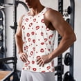 thumbnail image 5 of Logiee Lips Kiss Print Men's Workout Tank Top,Quick Dry Workout Tank Top,Gym Muscle Tee,Fitness Bodybuilding Sleeveless T Shirt-Small, 5 of 7