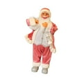 thumbnail image 4 of Almencla Christmas Figurine Santa Claus Figure Doll Ornament Lovely Traditional Art Sculpture for Party Favors Supplies Window Desktop Pink, 4 of 8