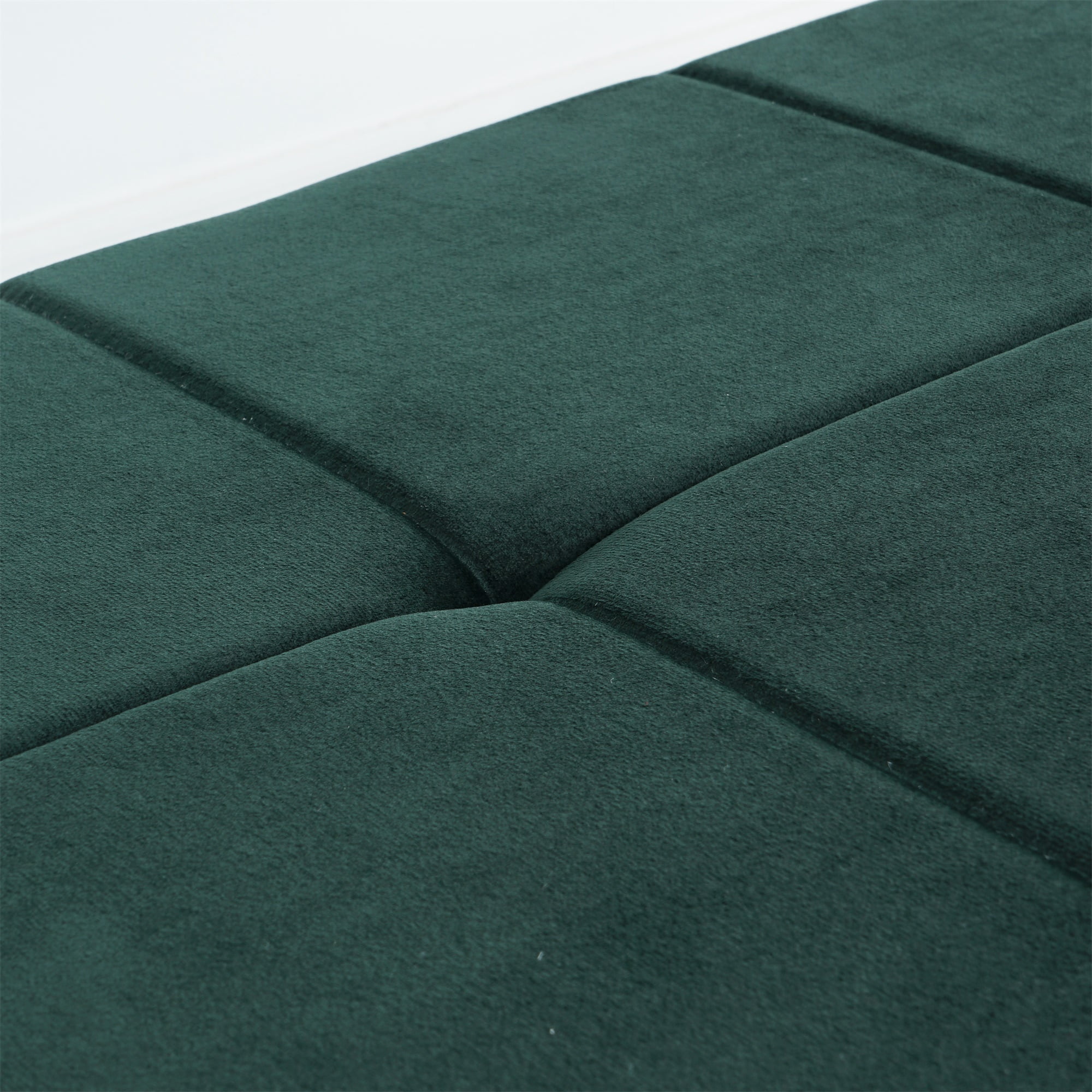 Kadyn Morden Bench, Upholstered Ottoman Bench for Bedroom, Tufted End of Bed Bench for Entryway, Green