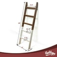 thumbnail image 5 of Hallops Blanket Ladder 5 ft | Rustic Farmhouse Decor | Thin, White on Brown, 5 of 7
