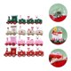 thumbnail image 3 of 4 piezas de Navidad mini trenes de tren ornamentos de plástico de plástico juguetes de tren en miniatura para niños, 3 of 6