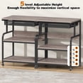 thumbnail image 4 of POAO Extra Large Printer Stand with Drawer, 5-Adjustable Heights 3 Tier Table with Wheels, Rolling Printer Cart with Storage,Home Office Use, 4 of 8