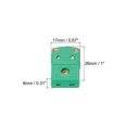 thumbnail image 2 of Unique Bargains K Type Thermocouple Wire Connectors Female Plug Adapter High Temperature 220°C(428°F) Green 2pcs, 2 of 6