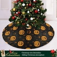 thumbnail image 6 of FMSHPON Halloween Pumpkin Scary Face Xmas Christmas Tree Skirt Stand Mat for Holiday Party Decoration Indoor Outdoor 36 inches, 6 of 6