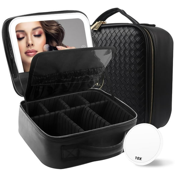 Bolsa de maquillaje de viaje MOMIRA con espejo iluminado impermeable
