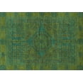 thumbnail image 1 of Ahgly Company Machine Washable Indoor Rectangle Abstract Turquoise Blue Modern Area Rugs, 5' x 8', 1 of 4