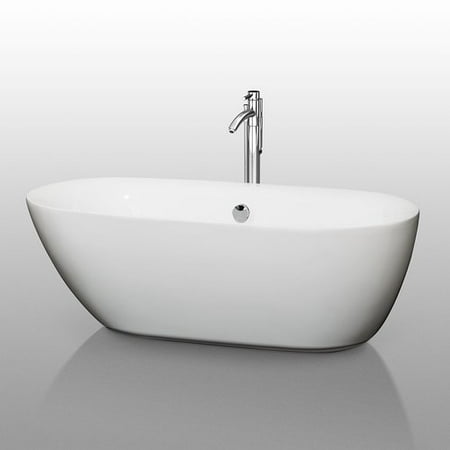 Wyndham Collection Melissa 65 Inch Freestanding Bathtub In White Wyndham Collection Melissa 65 Inch Freestanding Bathtub In White With Polished Chrome Drain And Overflow Trim