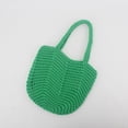 thumbnail image 1 of Nvzi Bolso de hombro tejido, bolso de mano tejido y bolso de cosméticos, bolso de mano tejido elegante para playa de verano, 11,81 x 9,84 pulgadas, verde, 1 of 4