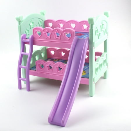 Lit De Poupee A Deux Etages Compatible Lit De Meubles De Maison De Poupee Lit Superpose Pour Poupee Walmart Canada