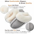 thumbnail image 3 of Evlmd Fuzzy House Slippers for Women, Memory Foam Fluffy Soft Warm Slip On House Slippers, Anti-Skid Cozy Plush for Indoor Outdoor, 3 of 7