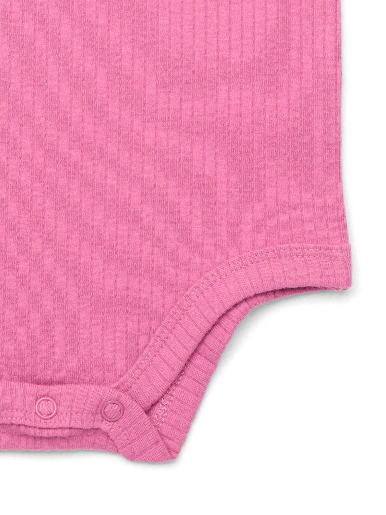 Garanimals Baby Girl Henley Bodysuit with Front Pocket and Long Sleeves, Sizes 0-24 Months
