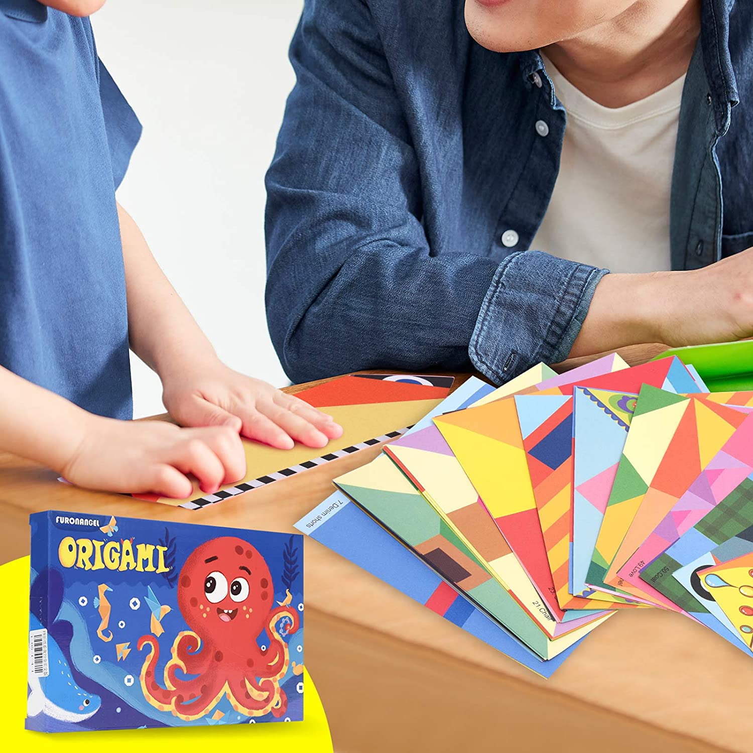 Lnkoo Colorful Origami Paper Kit Kids 152Sheets Double Sided Guiding Color Booklet Great Value Gift Box for Children Kids Ages 3+, Size: 8.66, Black