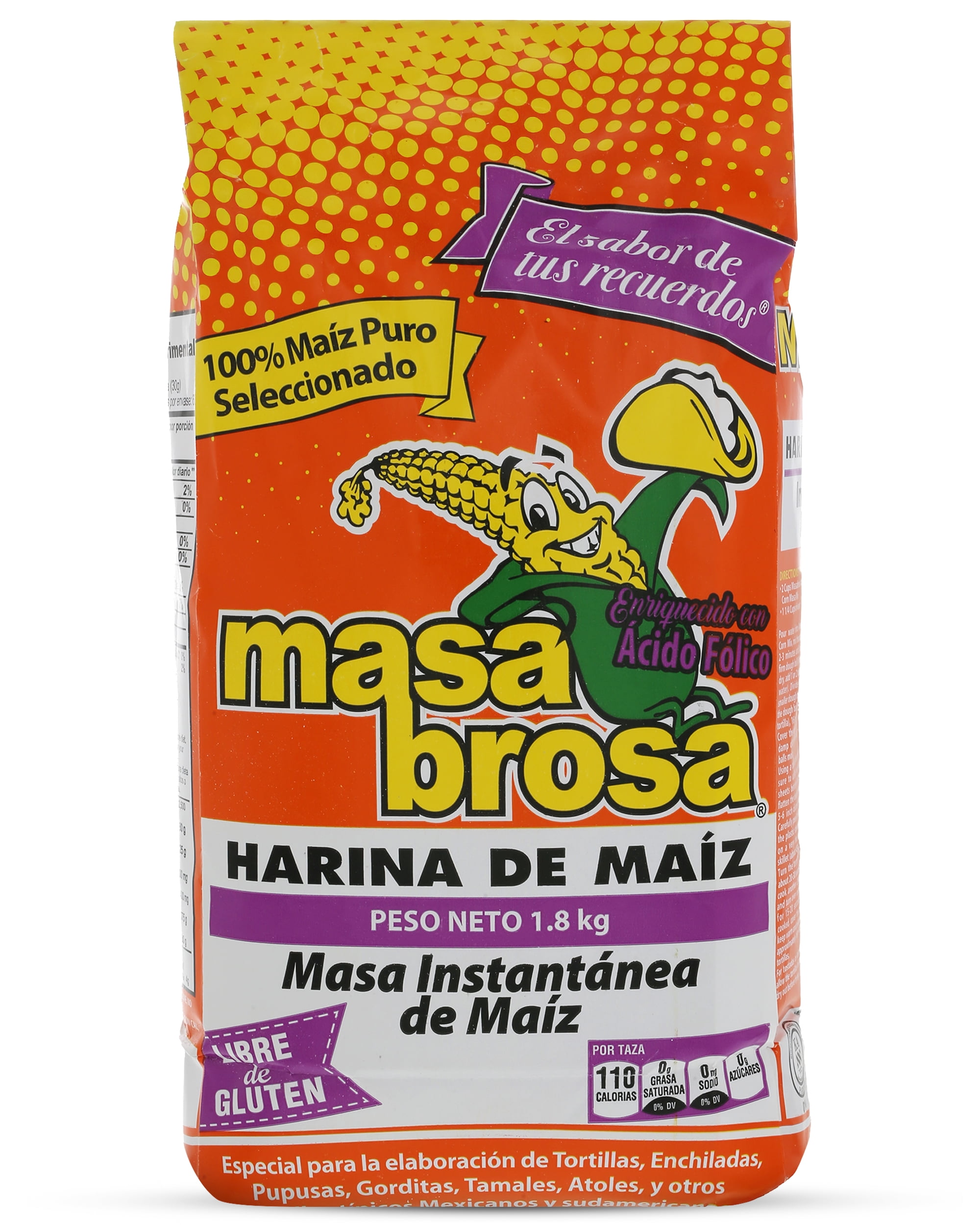 (2 pack) Masa Brosa Instant Corn Flour Mix, 4.4 lb, Gluten Free