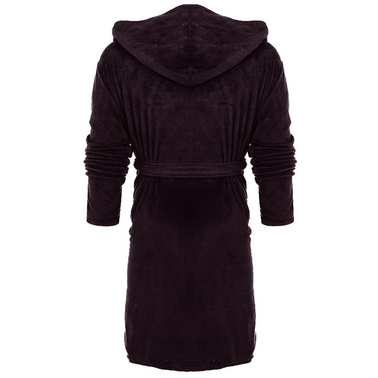 Clearance! Hontri Robes Women Hooded Fleece Bathrobe Lightweight Soft Plush  Long Flannel Sleepwear Fleece Hooded Bathrobe Plush Long Warm Robe Bath  Robes Unisex - Walmart.com