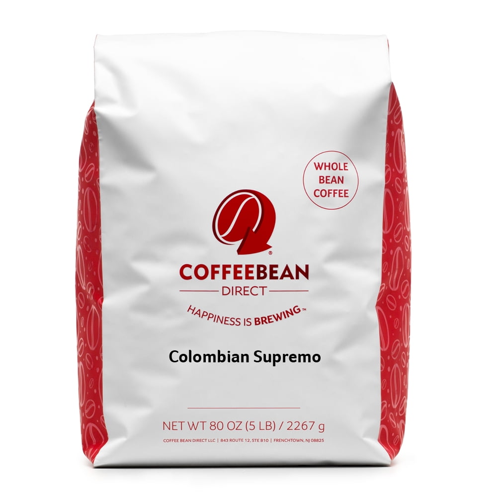 Coffee Bean Direct Colombian Whole Bean Coffee Original 80 Oz 1216