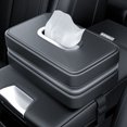 thumbnail image 2 of TopOne Car Tissue Holder Backseat Masks Dispenser Multifunctional Elastic Belt Leather Napkin Box Organizer, 2 of 8