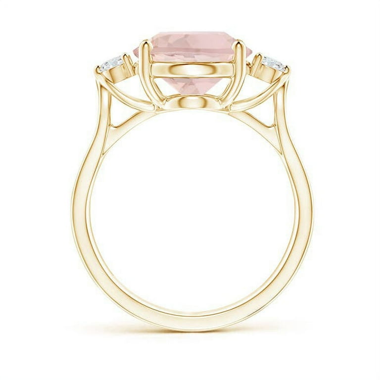 ANGARA Natural Oval ct Morganite Loop Shank Ring with Tiny