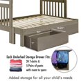 thumbnail image 5 of My Bed Now Olympus Twin-over-Full 2-Drawer Wood Bunk Bed w/ Ladder in Brown, 5 of 6