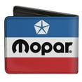 thumbnail image 2 of Mopar Wallet, Bifold, Mopar Chrysler Logo White Blue Red Black, Vegan Leather, 2 of 5