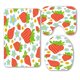 thumbnail image 1 of ABPHQTO Juego de alfombras de baño de 3 piezas con diseño de fresas, alfombrilla de contorno y tapa de inodoro, 1 of 2