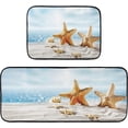 thumbnail image 7 of SKYSONIC Summer Beach Seaside Kitchen Mats and Rugs Shell Starfish Sand Floor Runner Area Rug Washable Carpet Perfect for Living Room Bedroom Entryway,19.7"x27.6"+19.7"x47.2", 7 of 7