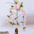 thumbnail image 6 of ZOELNIC 1PCS Artificial Sakura Vine Flowers Plants Vine Ivy Garlands Hanging for Wedding Party Garden Wall Decoration Silk Flowers Wedding Garden Decor, 6 of 8