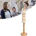 thumbnail image 1 of Female Dress Form with 1 X Base 1 X Solid Beechwood Wooden Frame, Stainless Steel and Canvas Pinnable Mannequin Body Torso, Accurate Display Effect,  Stability, 1 of 7