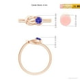 thumbnail image 5 of ANGARA Natural Solitaire Tanzanite Infinity Knot Ring in 14K Rose Gold for Women (Size-4mm) | December Birthstone, Birthday, Anniversary, Jewelry Gift for Women | Natural Tanzanite Ring, 5 of 9